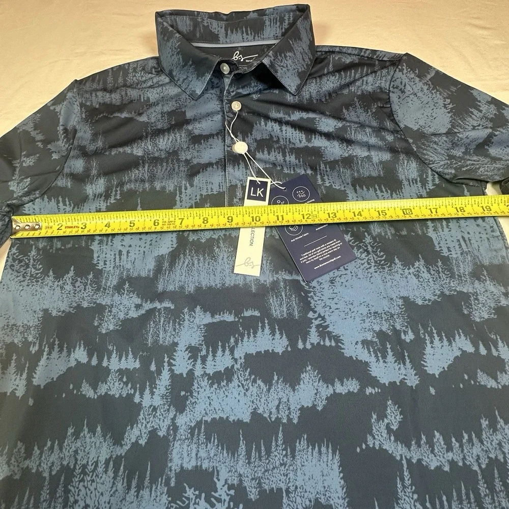 Boston Scott‎ Golf Mens Button Modern Stretch Golf Polo Shirt UPF50 Size S NWT